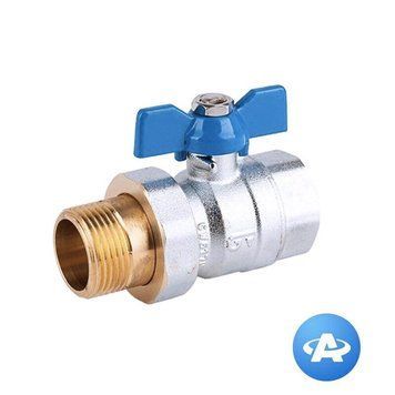 1 1/4" Кран кульовий муфтовий з американкою Genebre 3046 07, Ду=32 мм